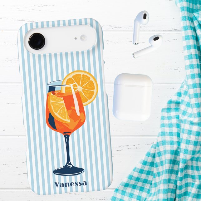 Vintage Retro Cocktail Blue Stripes Custom (Creator Uploaded)