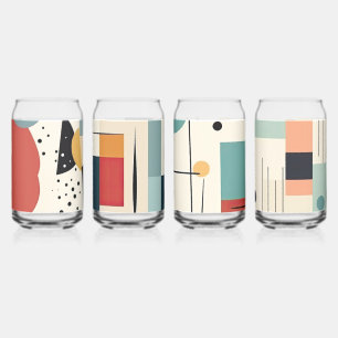 Vintage Retro Coke Can Glassware Collectible Set Glass