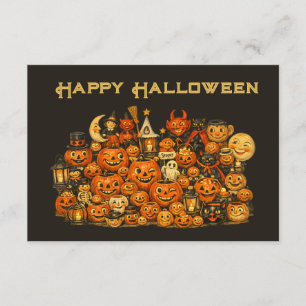 Vintage Retro Collection of Halloween Memorabilia Enclosure Card