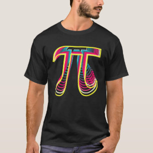Vintage Retro Colorful Pi 3.14 Math-Ematics Birth- T-Shirt