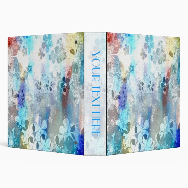 Vintage retro colourful floral pattern 5 binder (Background)