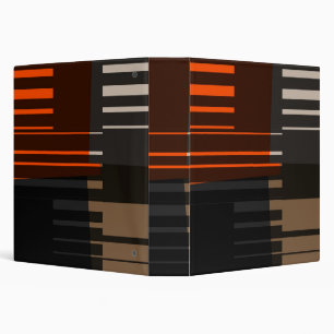 Vintage Retro Colourful Stripes Art Binder