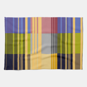 Vintage Retro Colourful Stripes Art Pattern #4 Kitchen Towel
