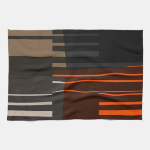 Vintage Retro Colourful Stripes Art Pattern #7 Kitchen Towel