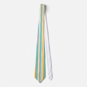 Vintage Retro Colourful Stripes Pattern Tie