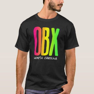 Vintage Retro Colourful Text Outer Banks OBX 1 T-Shirt