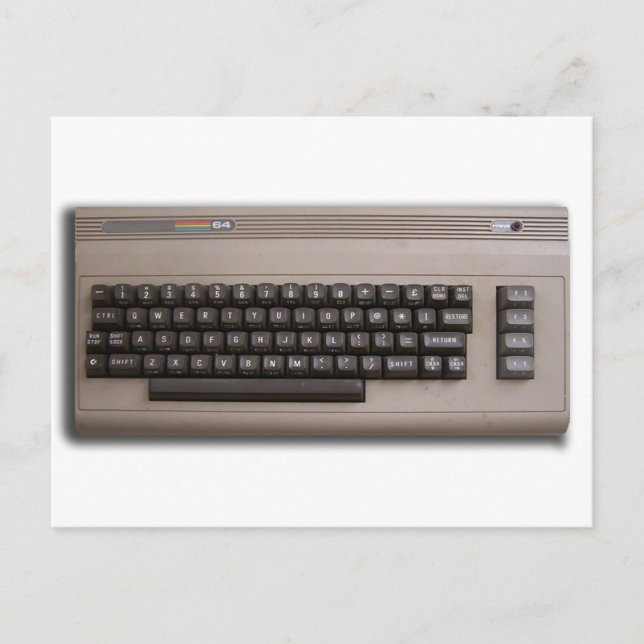 Vintage Retro Computer Keyboard ? Postcard (Front)
