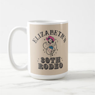 Vintage Retro Cowgirl 30th Birthday Party Coffee Mug