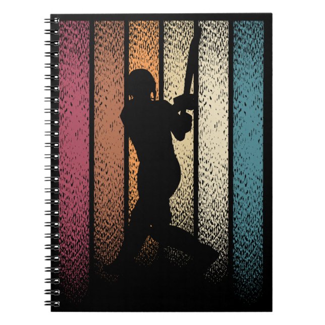 Vintage Retro Cricket Notebook (Front)