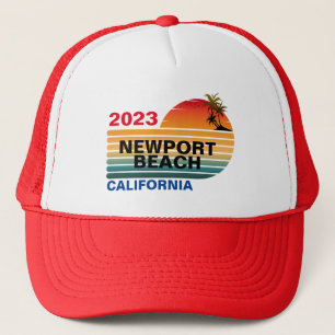 VINTAGE RETRO CUSTOM NEWPORT BEACH CALIFORNIA  TRUCKER HAT