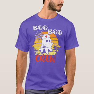 Vintage Retro Cute Boo Boo Crew Nurse Halloween Pr T-Shirt