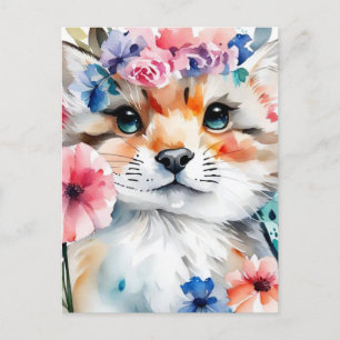 Vintage retro cute design for kids  postcard
