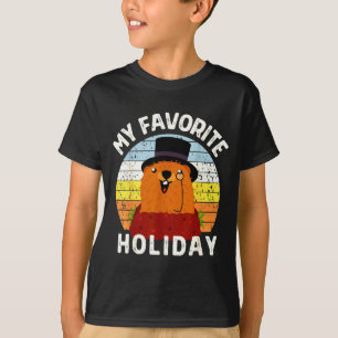 Vintage Retro Cute Groundhog Holiday Top Hat Boy G