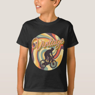 VINTAGE RETRO CYCLING IN COLORFUL TWIRL  T-Shirt
