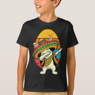 Vintage retro dabbing bunny mexican easter T-Shirt