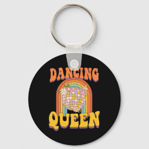 Vintage Retro Dancing Queens Bachelorette Party Ma Keychain