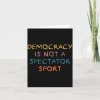 Vintage Retro Democracy Is Not A Spectator Srt Fun