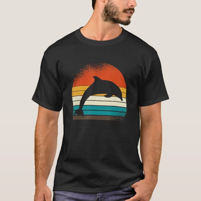 Vintage Retro Dolphin T-Shirt (Front)