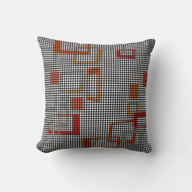 Vintage Retro Dots Disco Pattern Pillow (Front)