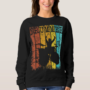 Vintage Retro Drummer For Drum Player Musician Sweatshirt