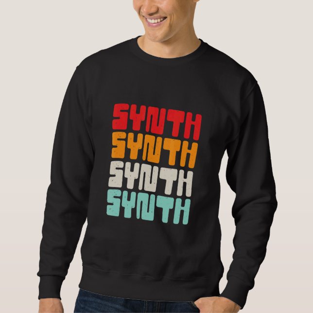 Vintage Retro Electronic Music Synth Sweatshirt (Front)
