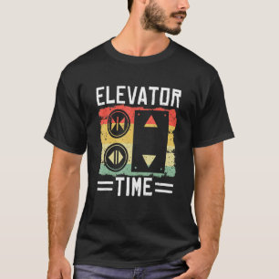 Vintage Retro Elevator Time Technician Mechanic T-Shirt