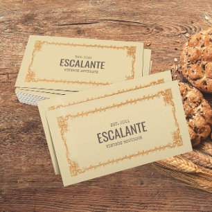 Vintage Retro Ephemera Frame Business Card