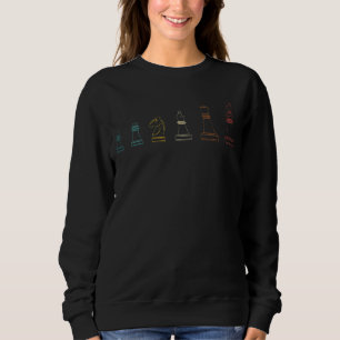Vintage Retro Evolution Chess Player Sweatshirt