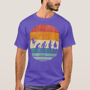 Vintage Retro Evolution Of Djembe Player Drummer S T-Shirt