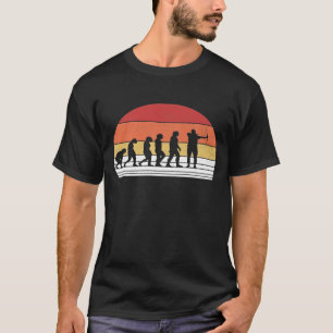 Vintage Retro Evolution Of Man Funny Archery T-Shirt