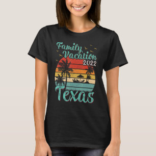 Vintage Retro Family Vacation 2022 Texas Beach T-Shirt