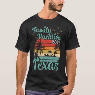 Vintage Retro Family Vacation 2022 Texas Beach T-Shirt