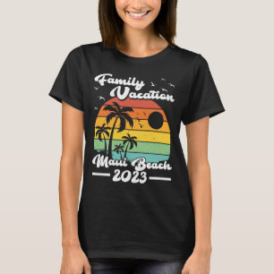Vintage Retro Family Vacation 2023 Hawaii Maui Bea T-Shirt