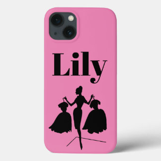 Vintage Retro Fashiion Silhouette iPhone 13 Case