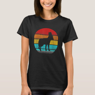 Vintage Retro Fennec Fox Silhouette Sunset Distres T-Shirt