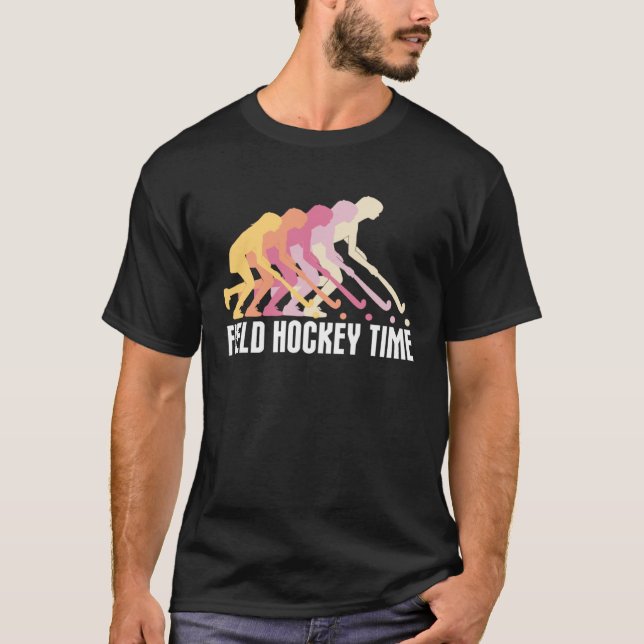 Vintage Retro Field Hockey Time T-Shirt (Front)