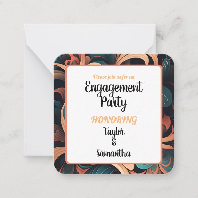 Vintage Retro Floral  Card (Front)
