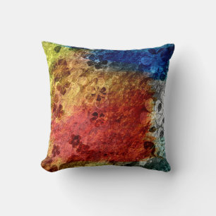 Vintage retro floral pattern throw pillow