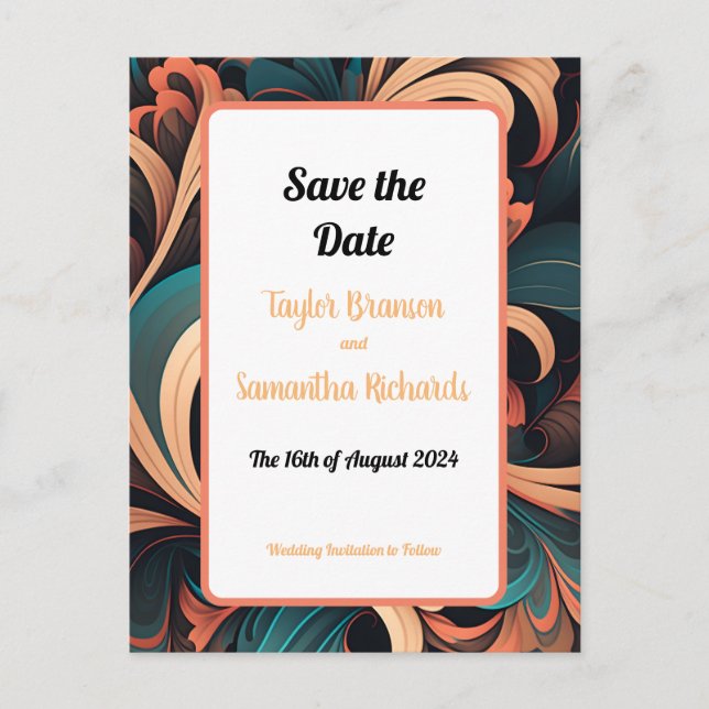 Vintage Retro Floral  Postcard (Front)