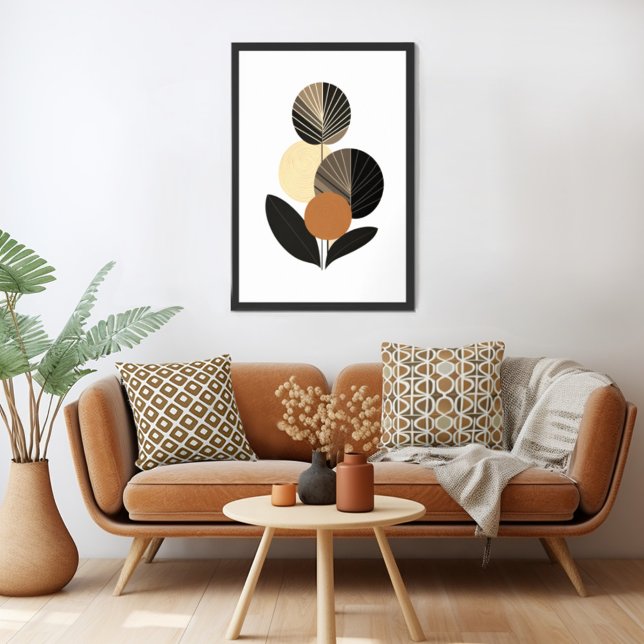 Vintage Retro Floral Poster (Unleash your inner art enthusiast with Wild on Flowers gallery quality Giclee print artwork poster. )