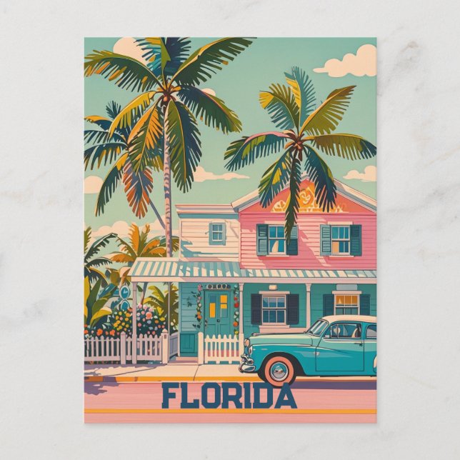 vintage retro florida postcard (Front)