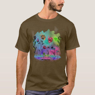 Vintage Retro Flower Bible Verse Design T-Shirt