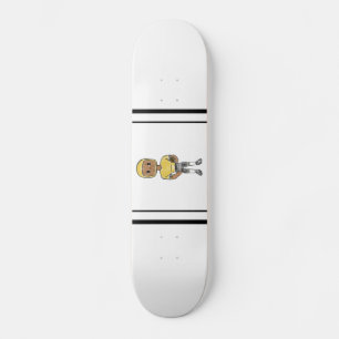 vintage retro football player black yellow simple  skateboard