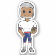 vintage retro football player red blue grey simple