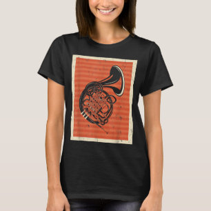 Vintage Retro French Horn Music Lover Hornist4 T-Shirt