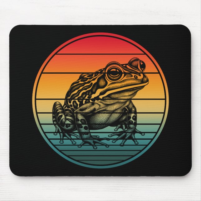 Vintage Retro Frog Amphibian Toad Mouse Pad (Front)