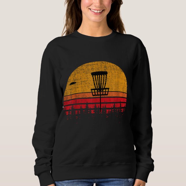Vintage Retro Frolf Frisbee Disc Golf Gift Sweatshirt (Front)
