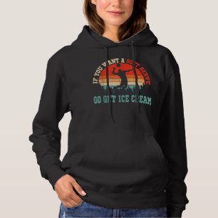 Vintage Retro Funny Soft Serve Ice Cream Volleybal Hoodie