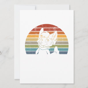 Vintage Retro Furry Fibes Fandom Fursuiter Gift Holiday Card