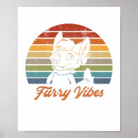 Vintage Retro Furry Fibes Fandom Fursuiter Gift